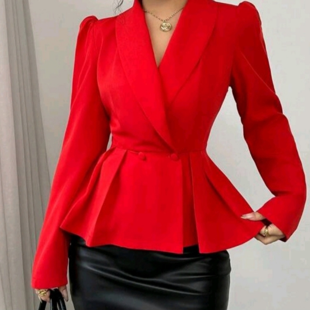 Elegant Red Blazer